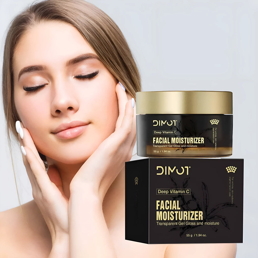 Deep Dimension C Moisturizing Facial Cream in a white jar with 50ml label, suitable for daily hydration