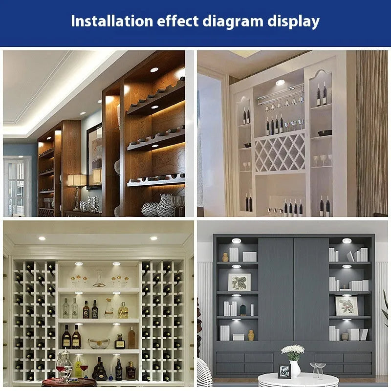 LED mini spotlight embedded concealed ceiling light aluminium housing white finish 1W 3W options