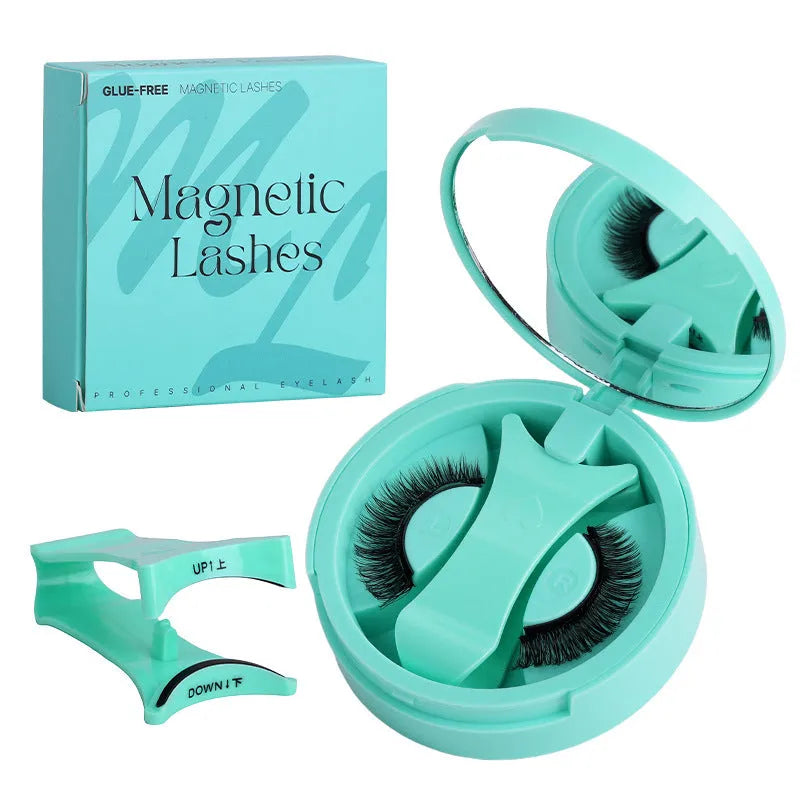 Magnetic false eyelashes suit with thick hard stem and high-grade fibre strands in eight styles
