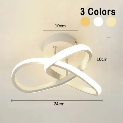 Aluminum ceiling light 280x210x60mm LED for corridor and entrance in black finish special-shaped shade