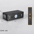Exterior wall spotlight with aluminium shade and PMMA lens, black light body, 4W warm light option