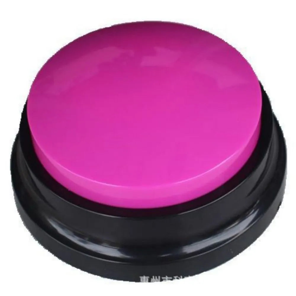 Voice recording button device for pet training in multiple colour options