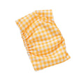 Reusable male dog diaper belly band with cartoon bone paw print design and fastener tape.