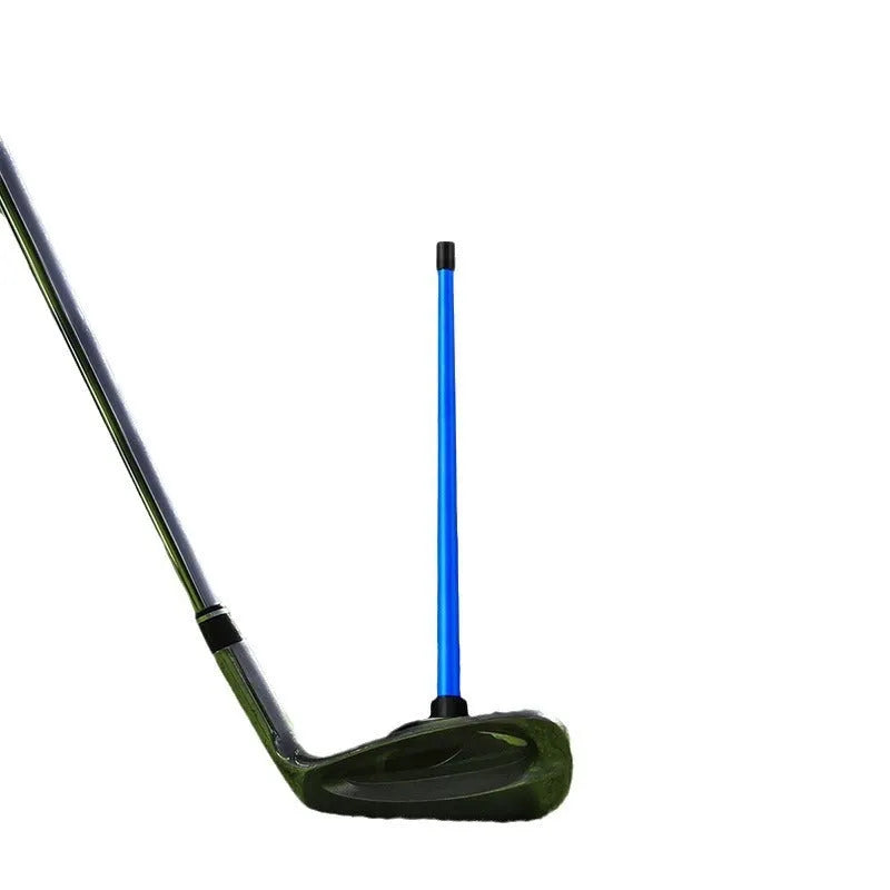 Aluminium alloy magnetic baseball bar golf swing trainer alignment tool in blue or red colour options.