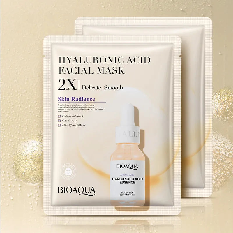 Single 30g collagen and hyaluronic acid facial sheet mask on packaging, with Centella, Vitamin C, Collagen variant options.