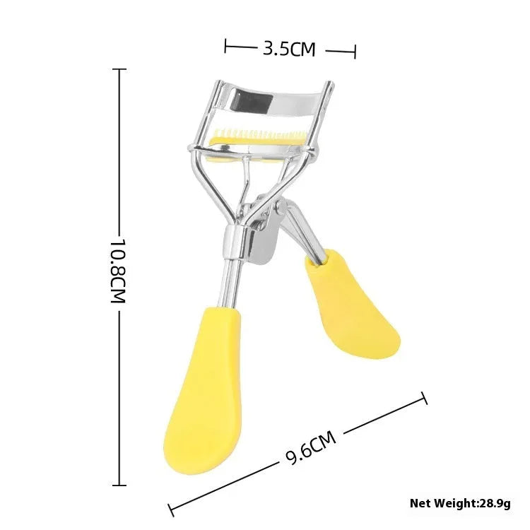 A4 manual eyelash curler with silicone comb in carbon steel and ABS construction