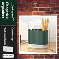 Modern wall-mounted plastic chopstick holder with drainage holes in beige colour