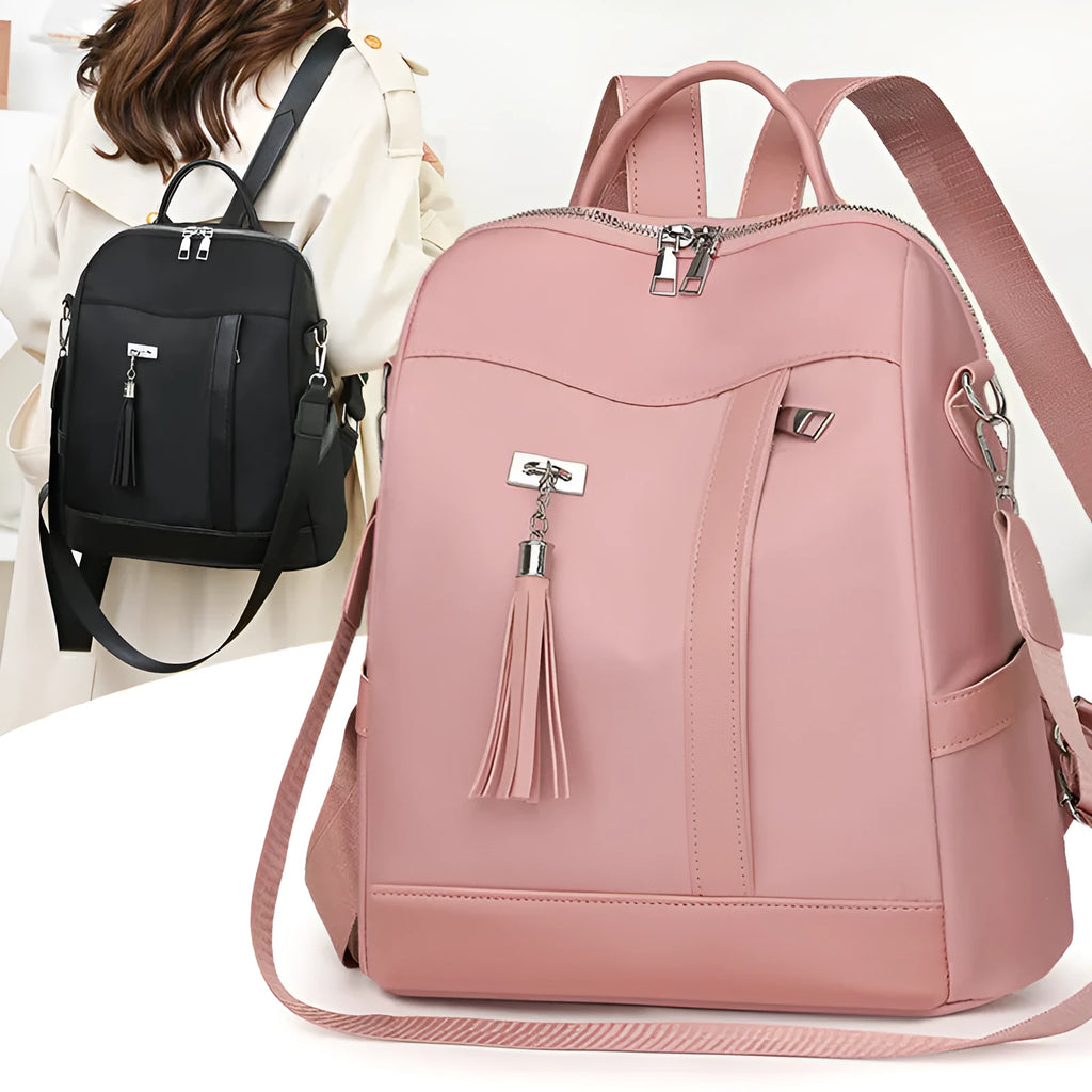 Soft PU commute backpack in urban simplicity style with three-dimensional pocket and large capacity
