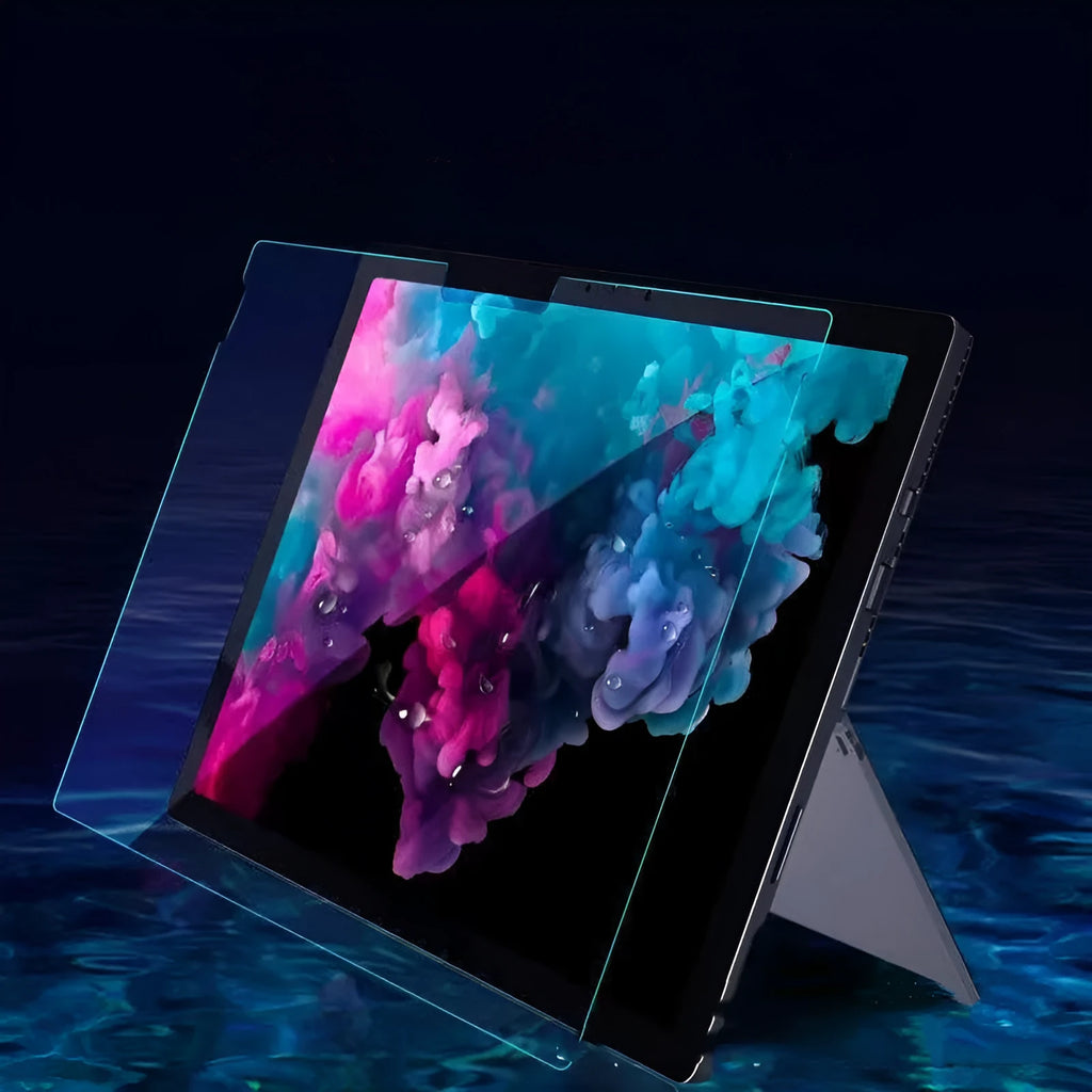 Tempered glass screen protector for Microsoft Surface models with HD straight edge cut