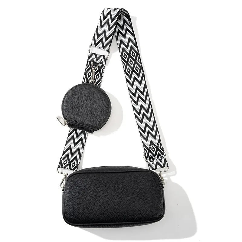 New style soft PU one-shoulder crossbody bag for women in urban simplicity style with sewing thread details