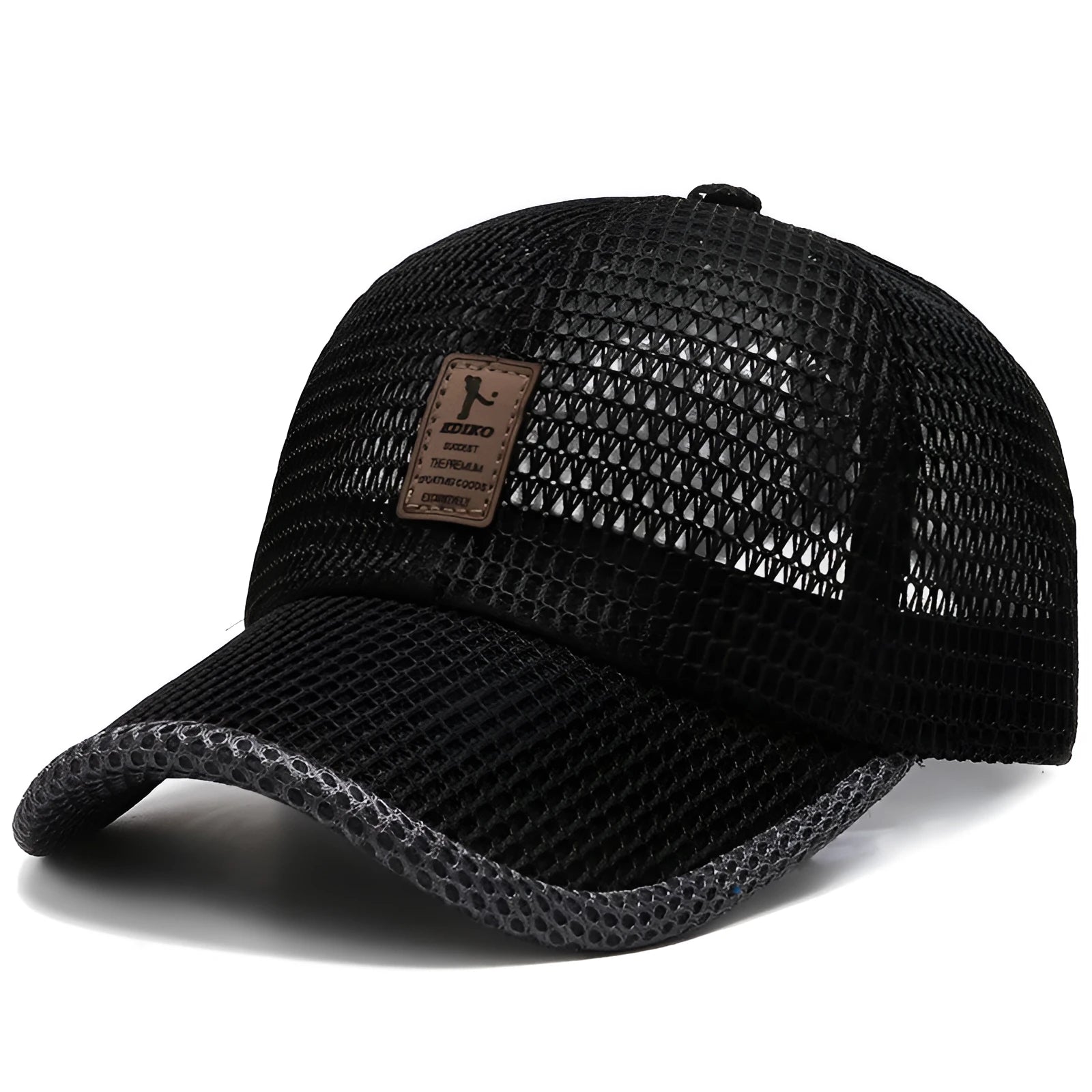 Big eaves summer men's outdoor sunshade sports quick-drying breathable baseball cap in black