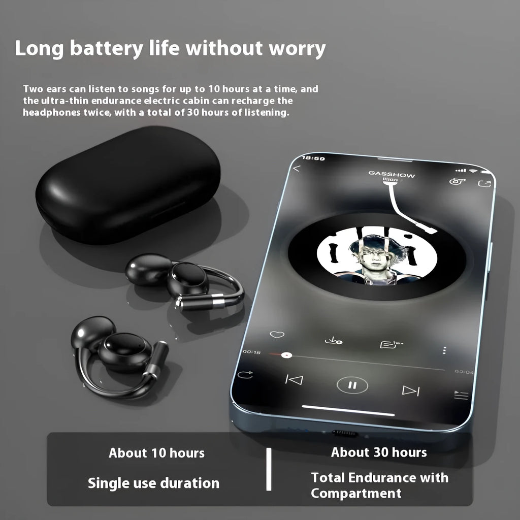 YYK-880 ear-mounted sports Bluetooth headset with digital display, black and orange colour