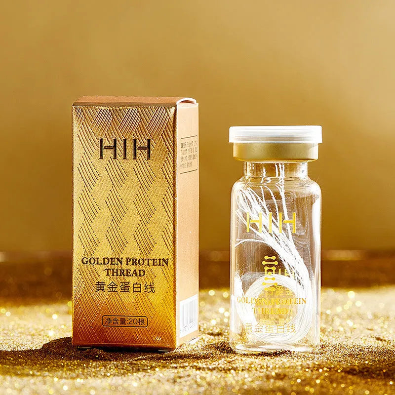 Gold Protein Peptide Kit with 15ml essence vials and 20-stick bottles on a white background