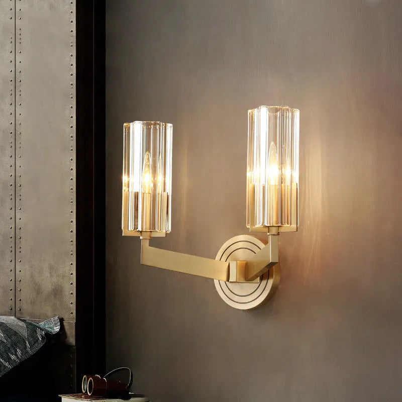 Copper wall lamp with Nordic design in single head configuration