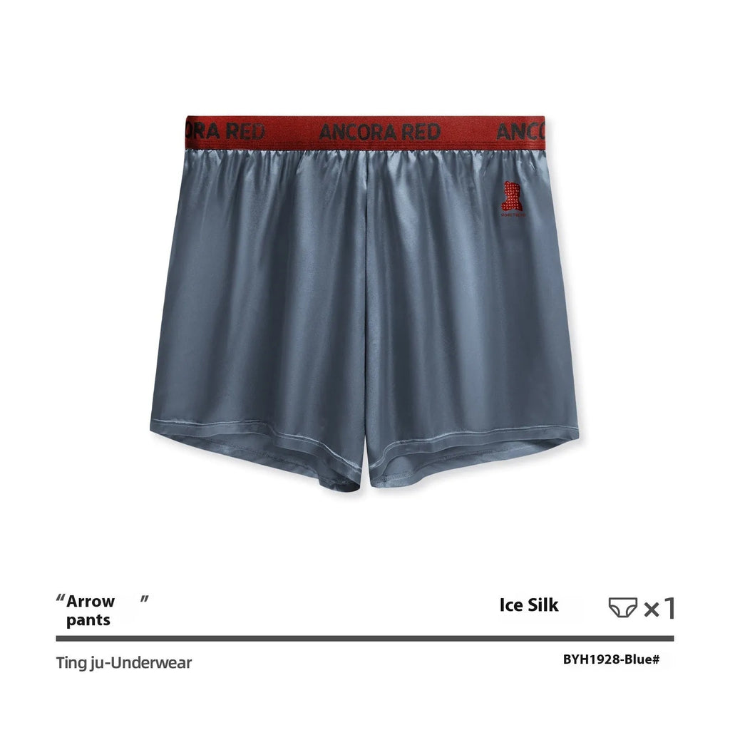Solid colour men's boxer briefs on a mid waist fit, shown in available colours like black, red, and blue.