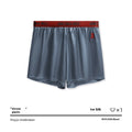 Solid colour men's boxer briefs on a mid waist fit, shown in available colours like black, red, and blue.