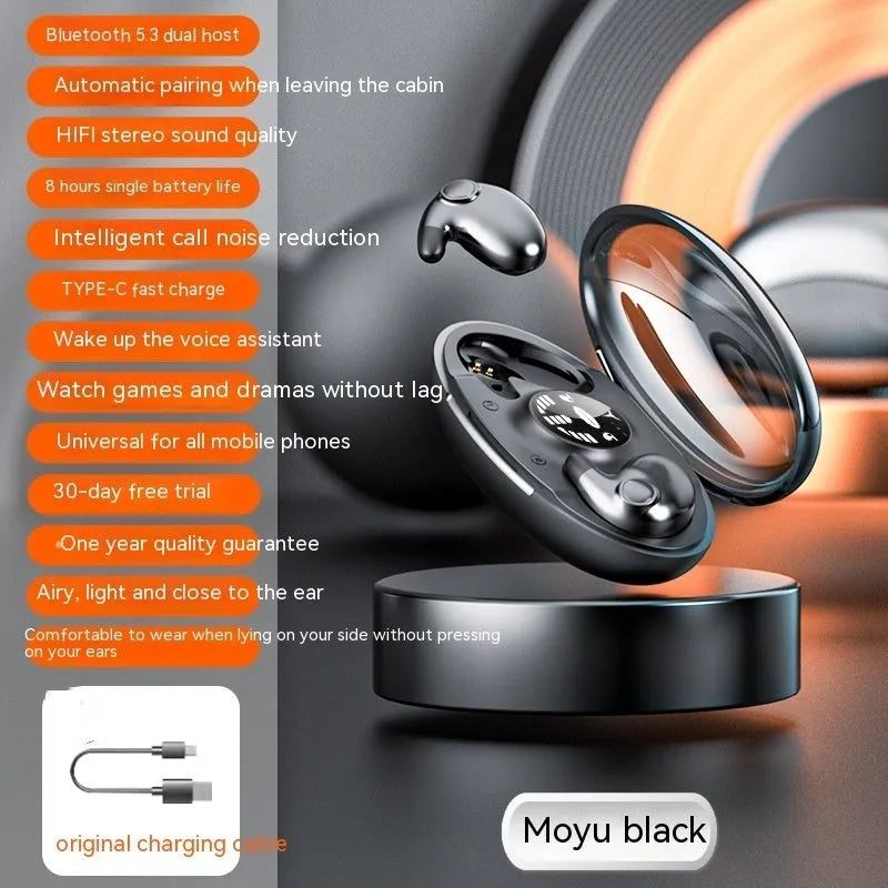 538 Bluetooth headset mini compact noise reduction in-ear design black white skin