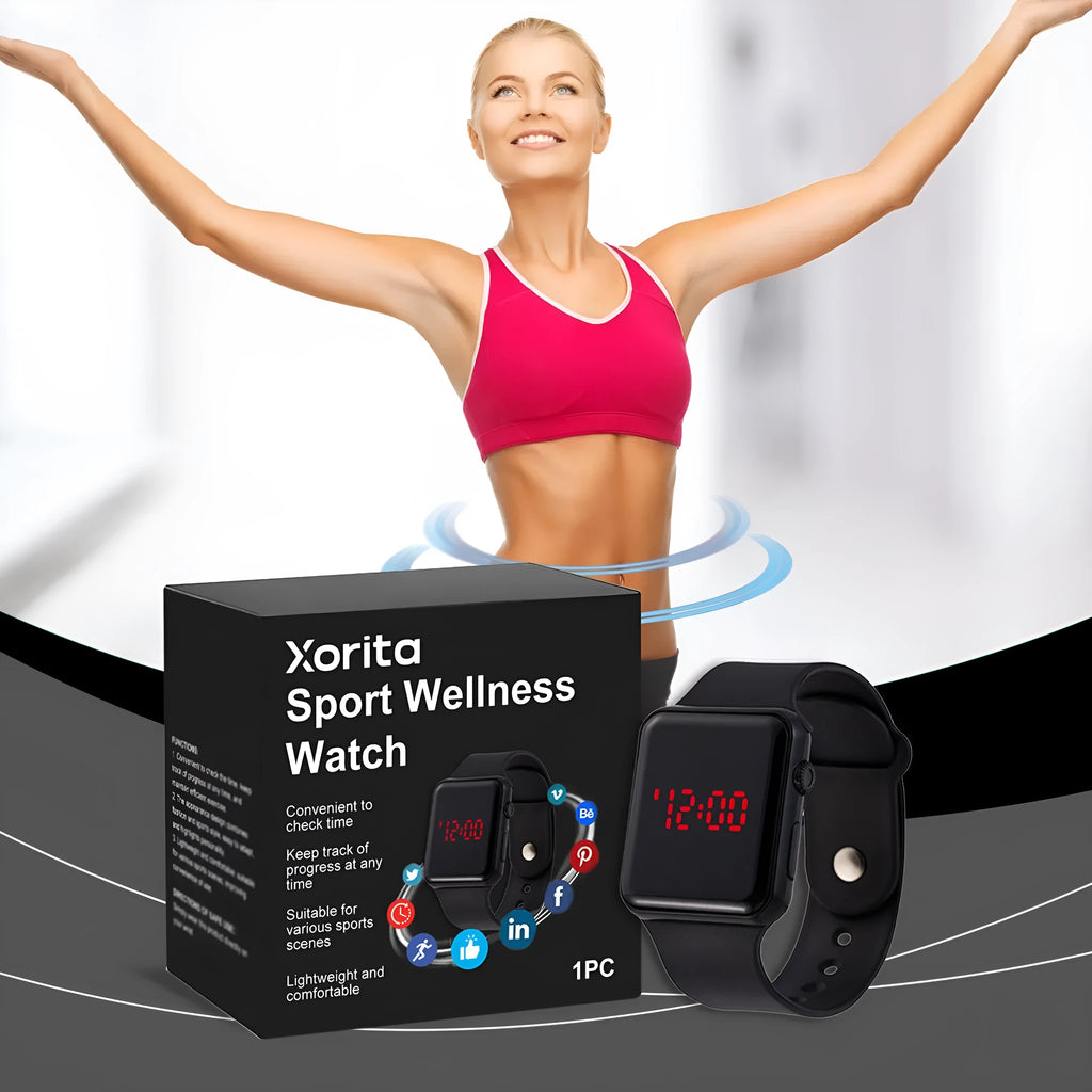 Balance Sports Watch with lightweight silicone strap and case for casual wear
