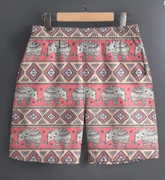 Men's polyester outdoor shorts in multiple patterns and colours with size range S to 5XL