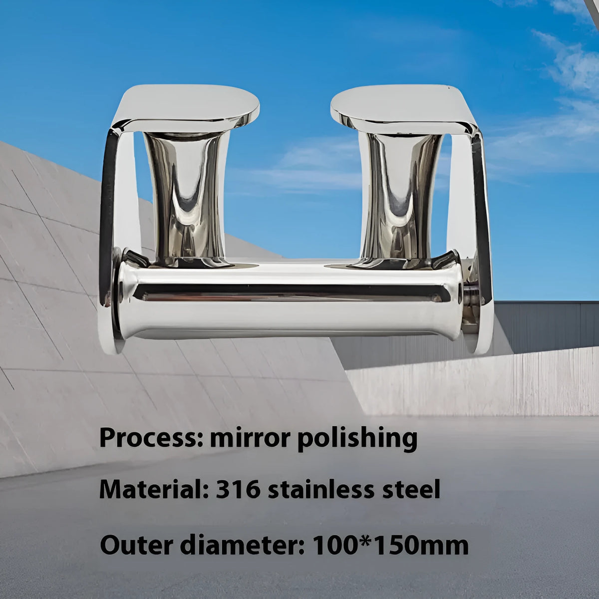 316 stainless steel solid roller guide anchor wheel seat 100 x 150mm model 3311SA mirror polished marine hardware
