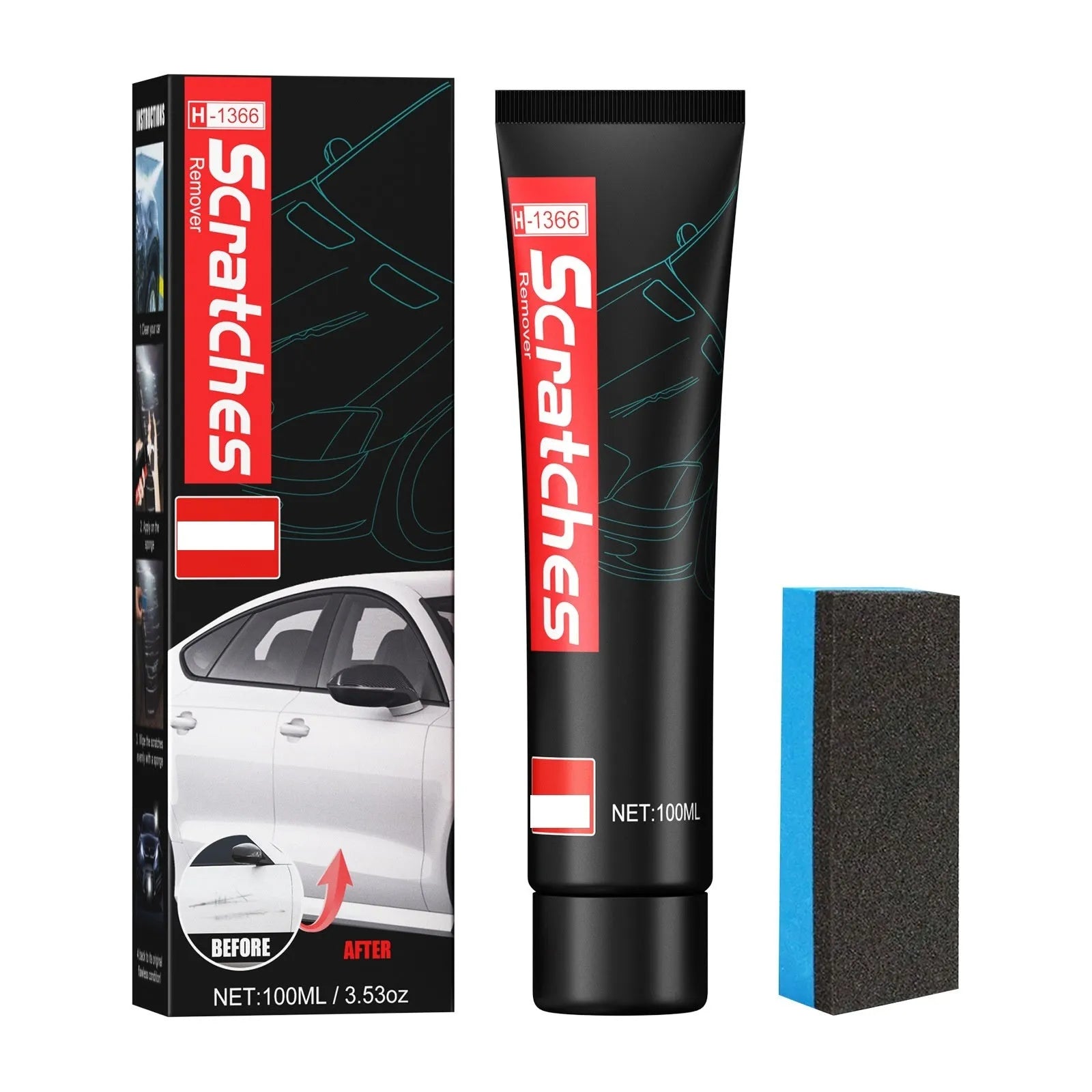 60 ml tube of car scratch repair polishing paste for paint cleaning
