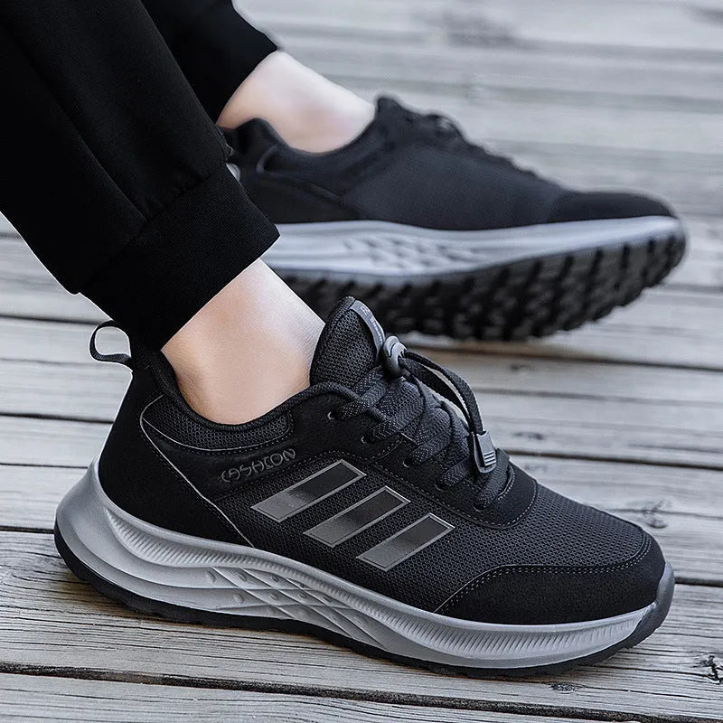 Mesh slip-on shoes with elastic band closure in multiple colour options for men and women
