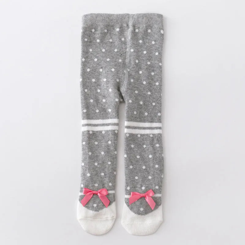Combed cotton pantyhose leggings for baby, high-waist, four colour options, 0-12 months Asian sizing
