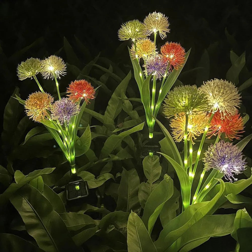 Solar lawn lamp decorative flower shape light for garden grass outdoor IP55 ABS plastic