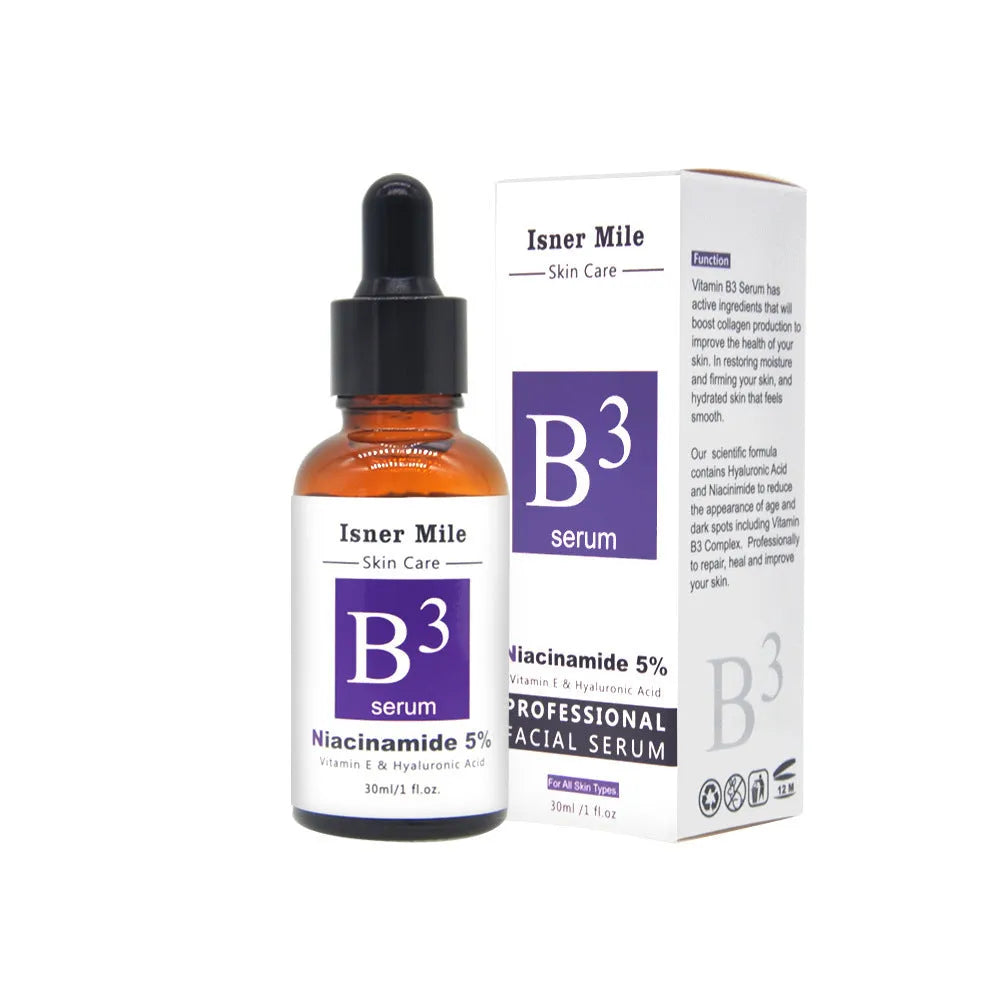 30ml liquid niacinamide hyaluronic acid serum in Red VC bottle with dropper