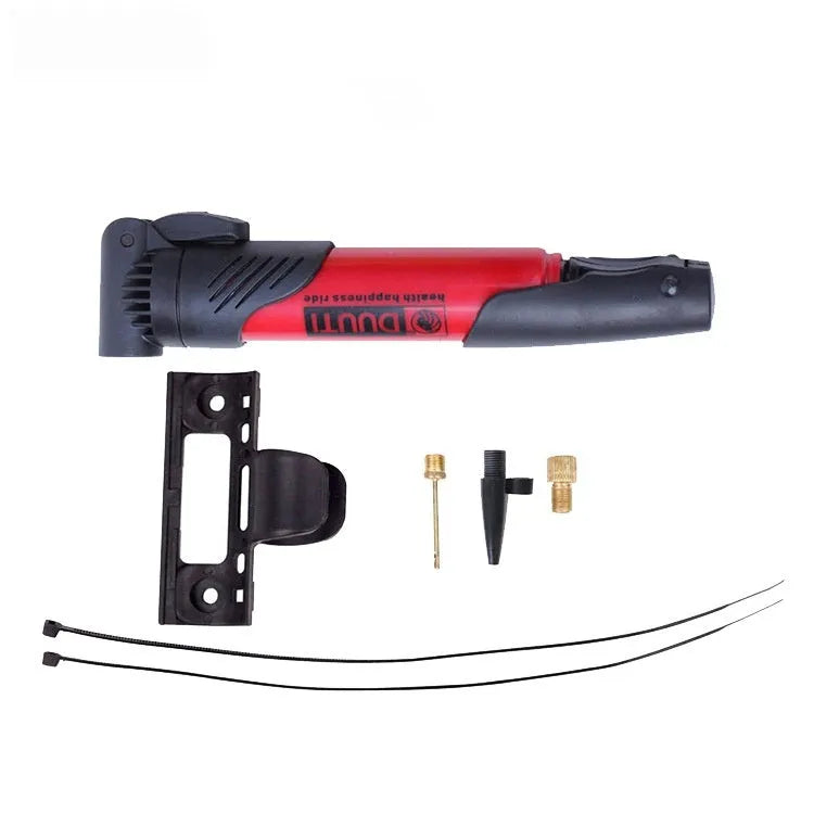 Bicycle mountain bike mini inflator in plastic with multiple colour options