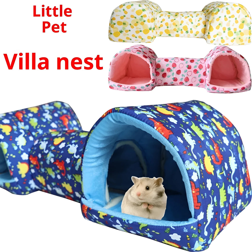Polyester hamster nest pet villa in avocado colour for small animals