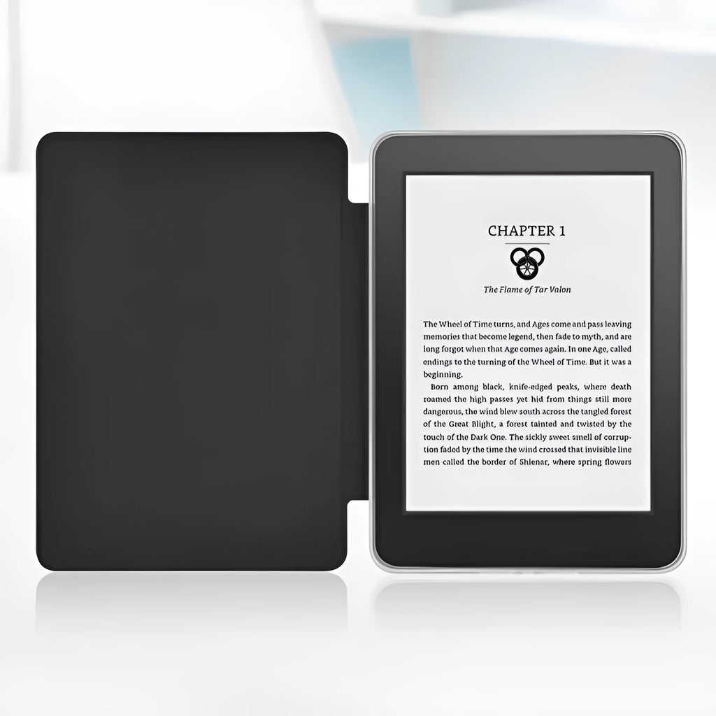 Magnetic acrylic leather flip cover for Kindle Paperwhite, Dark Night Green colour, front view