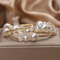 Women's agate multi-layer winding bracelet in white ethnic style