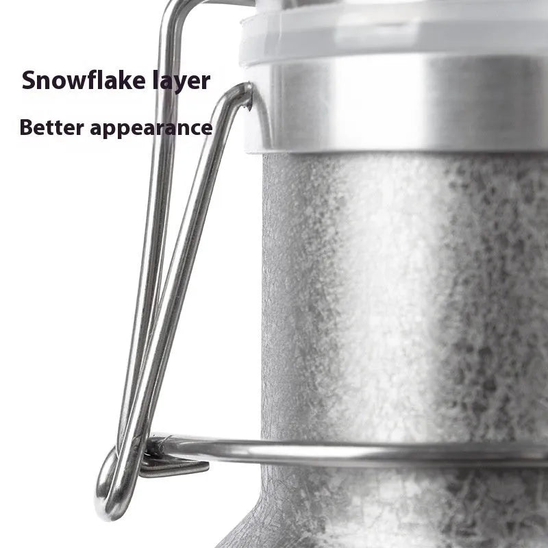 Stainless steel outdoor thermal pot with large capacity for camping and portable use