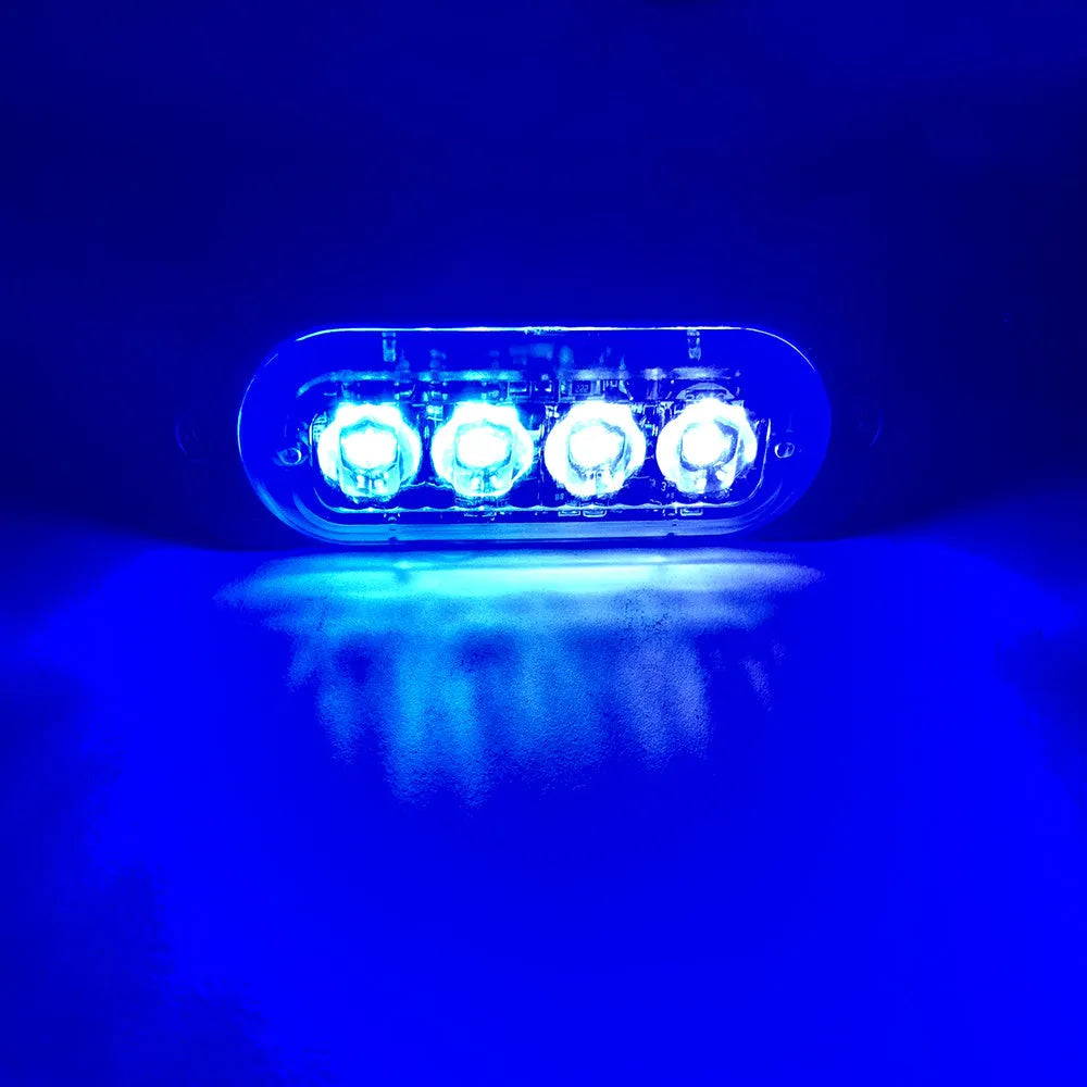 12-24V 4LED strobe side light with insulation film and screws, multiple colour options