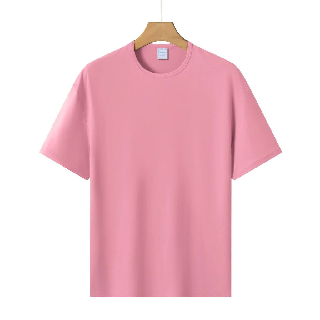 Modal fabric short-sleeved loose fit T-shirt in solid colours for sports and casual wear