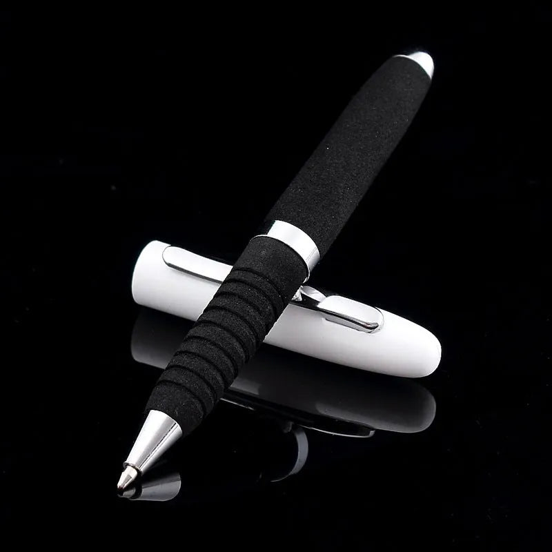 Metal-capped EVA ballpoint pen with a 1.0mm bullet tip, shown in a choice of ink colours.
