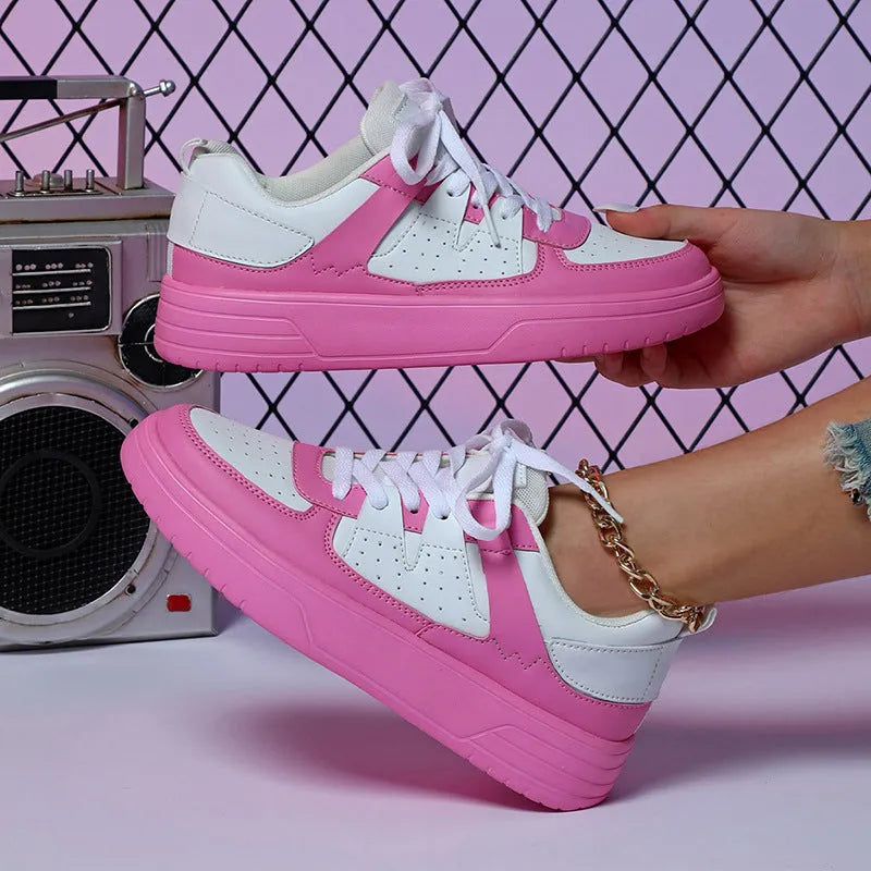 Casual board shoes for couples, soft bottom, lace-up closure, round toe, low top, available in multiple colours and sizes 35-45