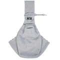 A folding cat messenger backpack in a choice of colours, showing its large compartment and breathable mesh panels.