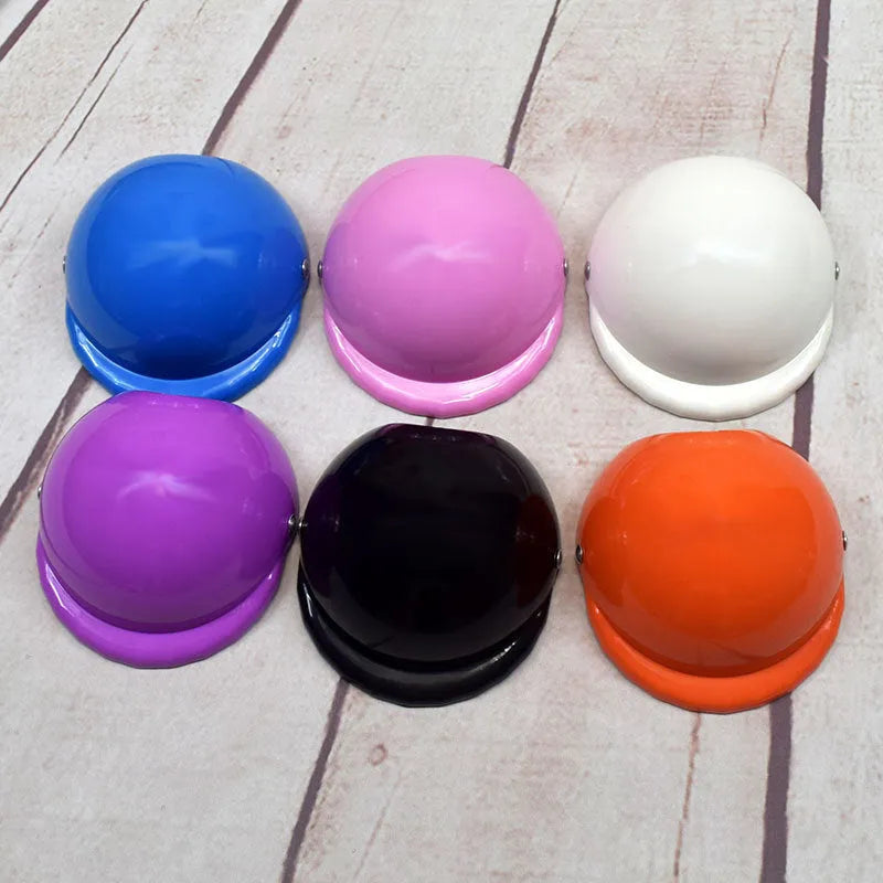 Japanese-style plastic dog motorcycle cap helmet in various colours and sizes for small dogs