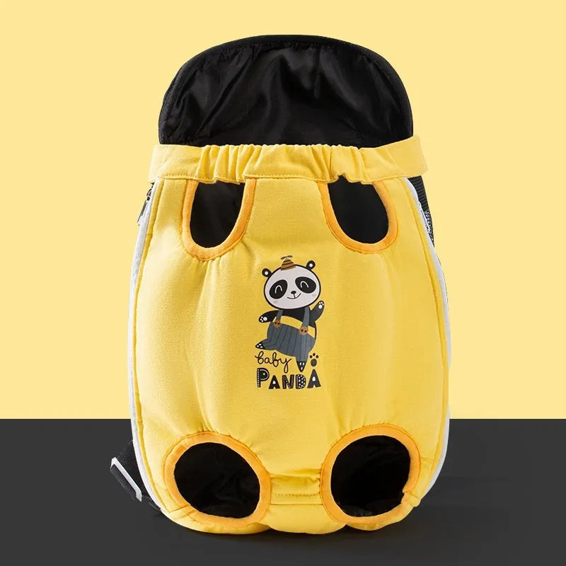 Soft canvas pet carrier bag with cartoon animal pattern and Beka yellow bear design