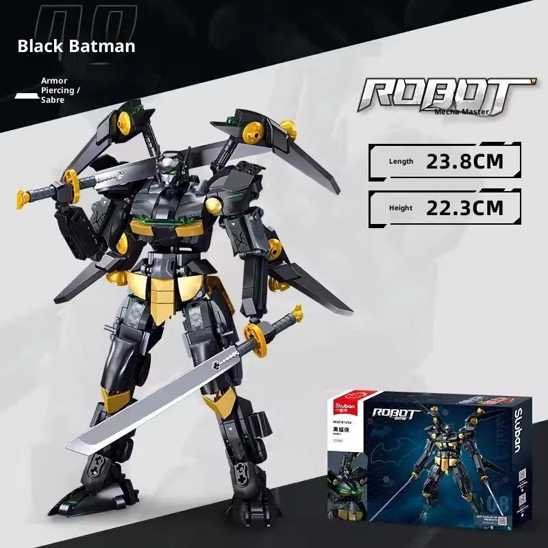 Black bat hero small particle plastic building blocks toy in a colour box for ages 7 to 14