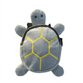 Cartoon turtle shaped pet backpack harness with no-pull design and metal zipper in velvet material