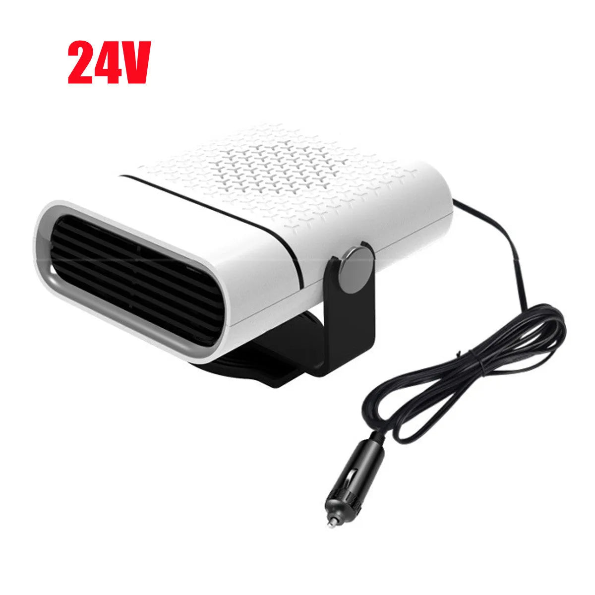3 In 1 Car Heater Defogger Plug In Cigarette Lighter Mini Car Heater Defroster ABS Black 150W