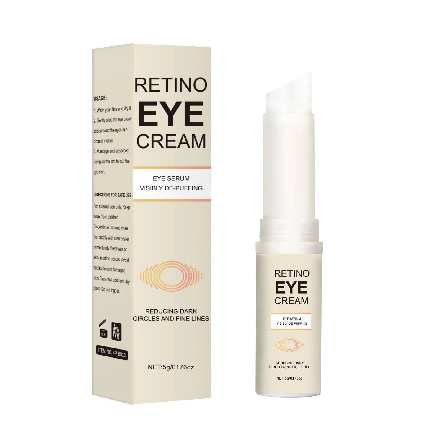 5g moisturising eye cream in standard packaging for dark circle care