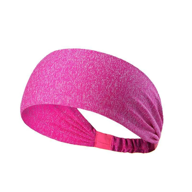 Quick-drying antiperspirant yoga hair band in striped red, polyester fibre women's fitness headband