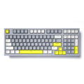 Custom mechanical keyboard and wireless mouse in selected colour option with backlight illumination.