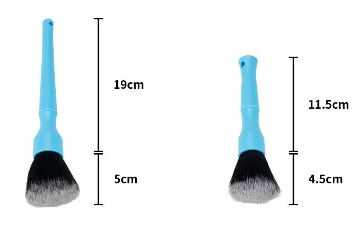 Car detail brush with soft nylon bristles, interior cleaning brush for vents and dashboards