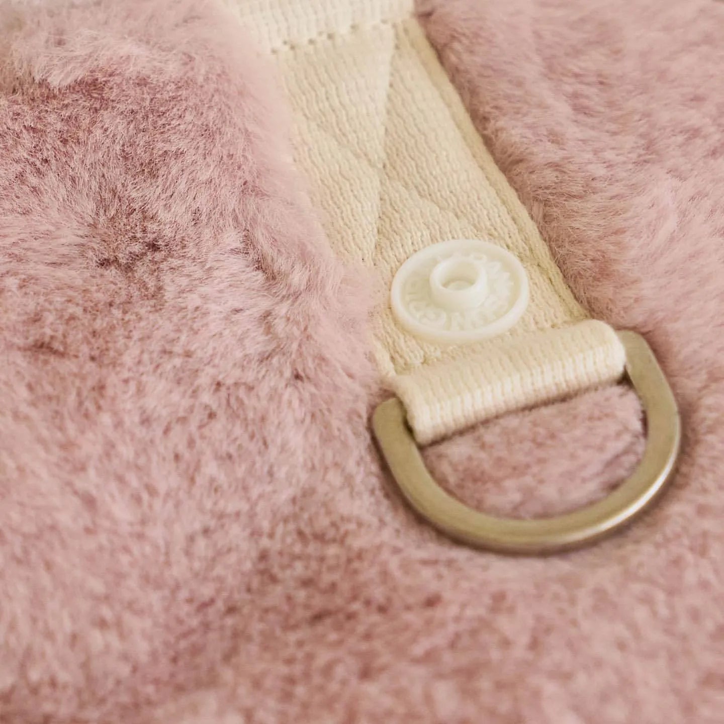 Light pink warm coat for dog or cat showing casual polyester pet clothing design