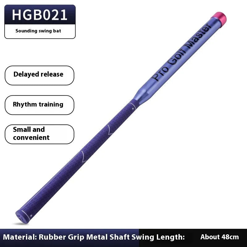 Golf training club with sound swing link model HGB021 on a plain background